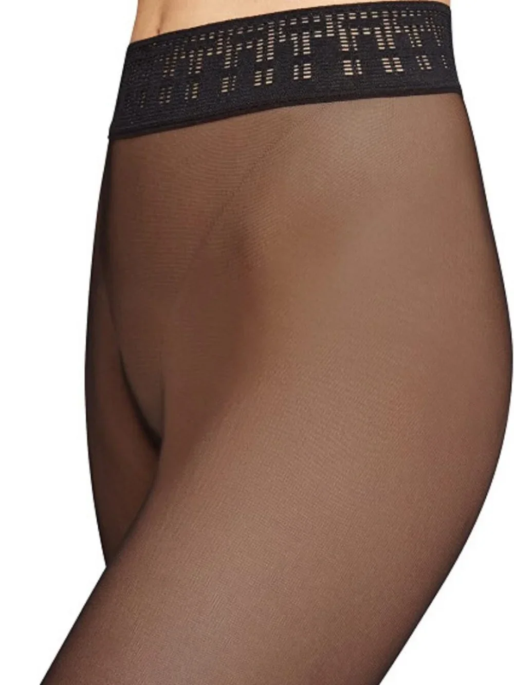 Wolford Fatal 15 Denier Tights For Women Seamless Black Pantyhose Large